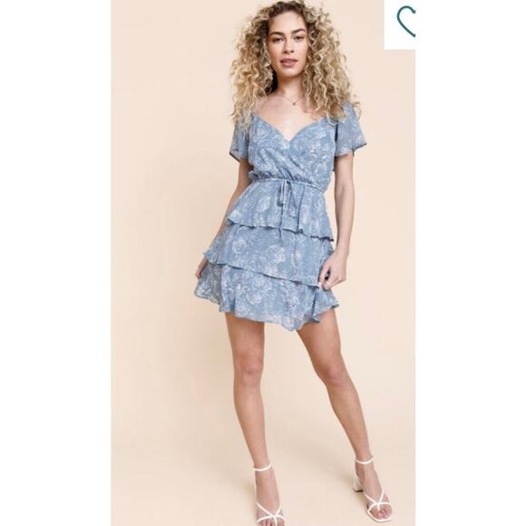 Trixxi Flutter Tiered mini Dress sz XS - Picture 1 of 6